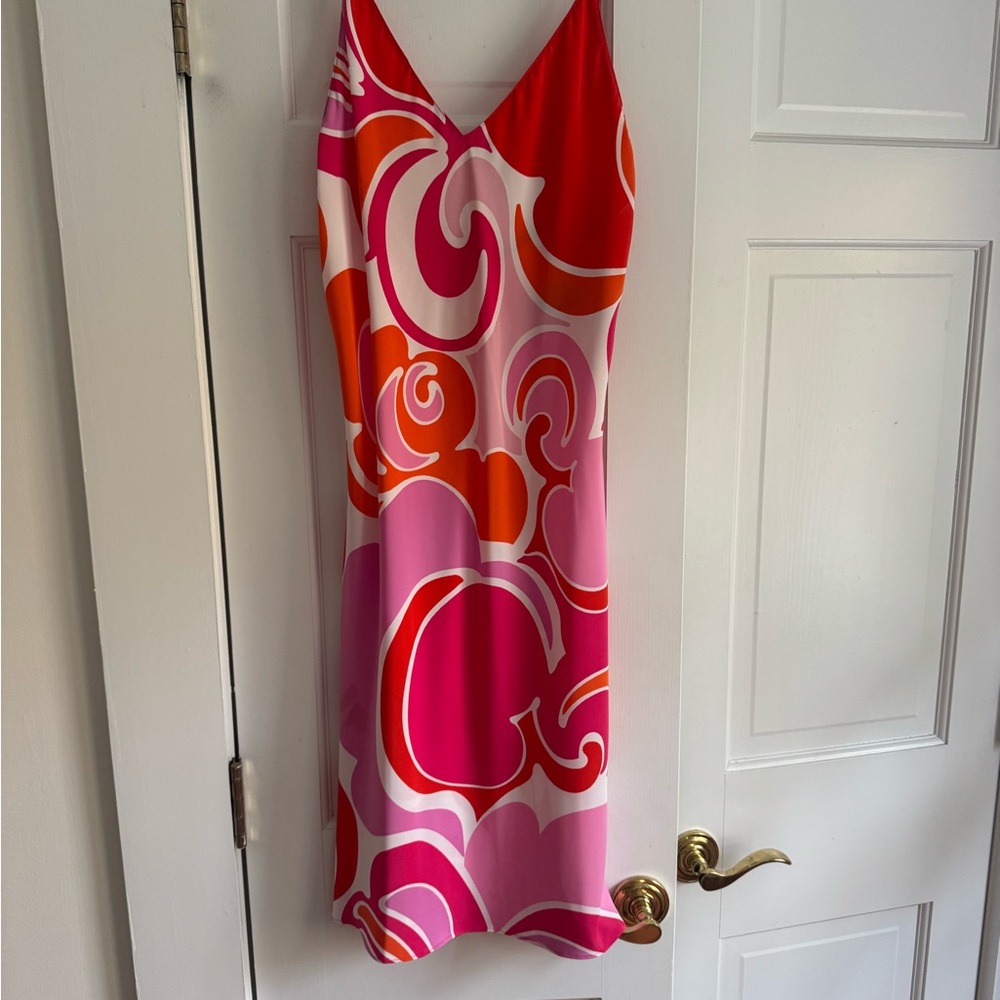 Natori Pink and Orange Floral Dress